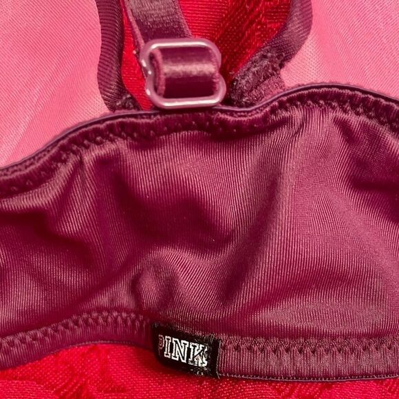 BURGUNDY RACER BACK VS PINK WEAR EVERYWHERE PICK UP 32B - Picture 5 of 6
